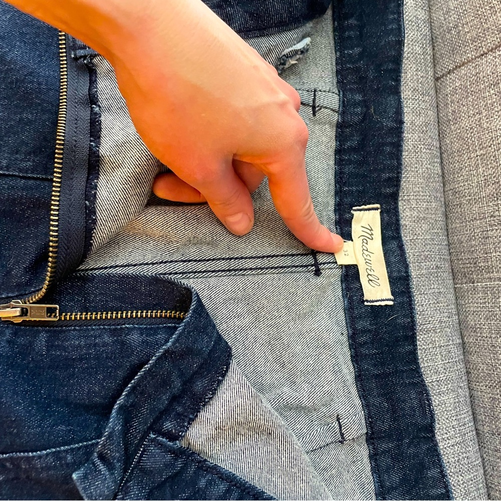 Madewell denim mini skirt size 32